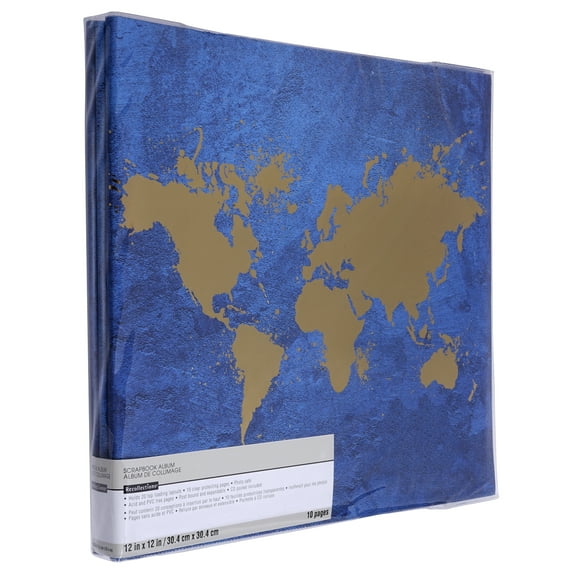 Navy Map Scrapbook Album by Recollections