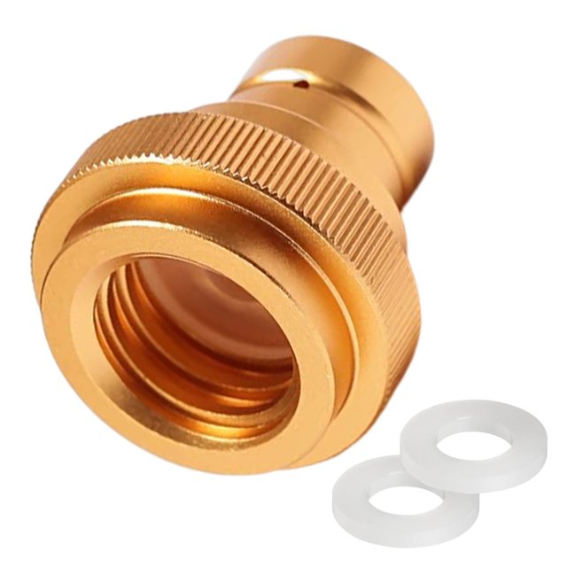(Nuevo modelo 1081988) Adaptador rápido CO2 para conectar Carbonator Art y Terra recambio rosca externa TR21-4 (Gold) oro