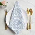 thumbnail image 2 of Skeleton Cloth Napkins, Light Blue Horror Skull Abstract Patterned Washable and Reusable Dinner Napkins Set of 4, Table Napkin for Kitchen Party Birthday Wedding Hotel Housewarming 20"x20", 2 of 9