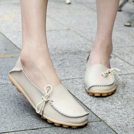 

HIBRO New Women Leather Shoes Loafers Soft Leisure Flats Female Casual Shoes