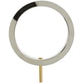 thumbnail image 4 of 20", 16"H Silver Glass Round Hoop Geometric Sculpture with Gold Stands and Clear Cylinder Bases, by DecMode (2 Count), 4 of 16