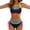 Black, variant on Womens Bikini Sets Color Block Swimsuits Supportive Wide Strap Two Piece Bathing Suit