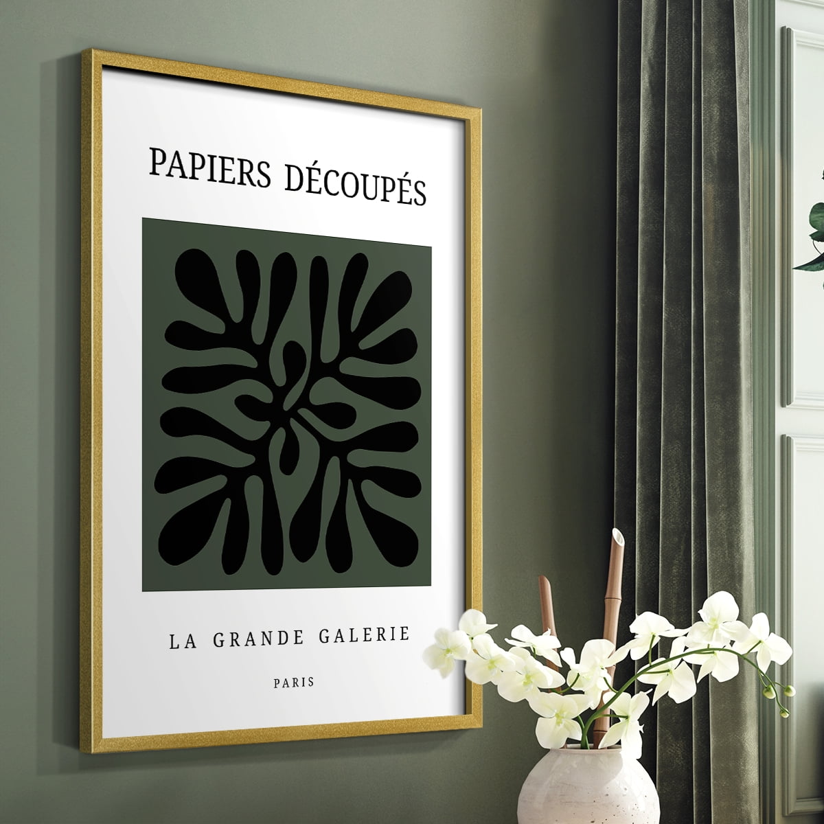 Matisse CCCXCIV in Gold Solid Wood 16 x 20 Framed Print