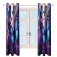 thumbnail image 4 of Dreamy Purple Butterfly Pattern (29)-2 2 Panels Blackout Curtains for Bedroom Living Room Drapes Kitchen Room Window Blackout Curtain Grommet, 4 of 6