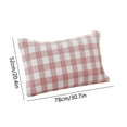 thumbnail image 3 of Checkered Cotton Pillowcases - Woven Standard Size Pillow Covers Breathable Bedding Protectors Hypoallergenic Sleep Accessories Pair(Pink), 3 of 6