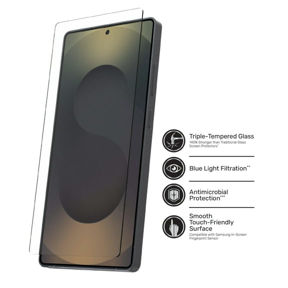 DuraGlass Advanced Glass Screen Protector with Blue Light Filtering for Samsung Galaxy S25 Ultra