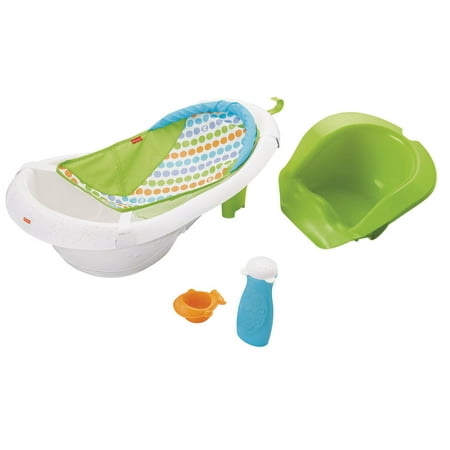 UPC: 0746775308698 | Fisher-Price 4-in-1 Sling ‘n Seat Tub Baby to Toddler Bath with 2 Toys Green