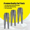 thumbnail image 2 of ACTIVE UNIFORMS Unisex Classic Chef Pants (Checkered 3 Pack, 3X-Large), 2 of 6