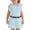 Blue, variant on Baby Girl Summer 3 PC Outfit Sets,Sleeveless Ribbed Top + Belted Shorts Red Size 3Y