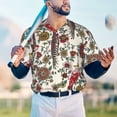 thumbnail image 6 of Daiia Dark Enchanted Flowers And Birds Mens Baseball Jersey Button Down Shirts Short Sleeve Sports Uniforms-XX-Large, 6 of 9