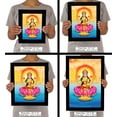 thumbnail image 7 of IBA Indianbeautifulart Goddess Lakshmi Picture Frame Religious Poster Black Wall Frame Deity Photo Frame Wall Decor&nbsp;For Home/ Office/ Temple-12 x 18 Inches, 7 of 7