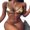 gold, variant on Baby Sweetie Women´s Solid Color Bikini Set Shine Gold Bra and Low-Rise Triangle Shorts Swimsuit Bathing Suit