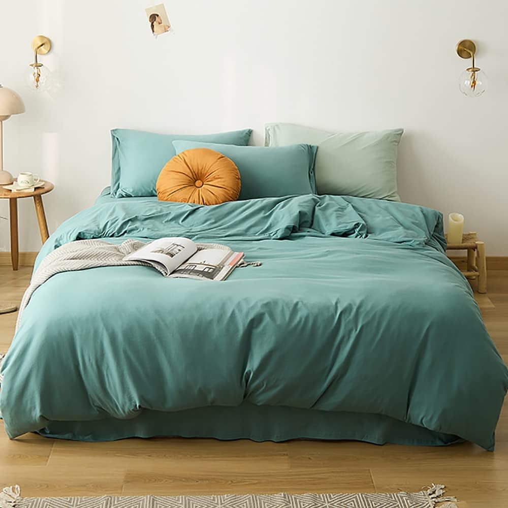 Teal Duvet Cover King Size 3 Pieces Super Soft Microfiber Blue Green