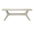 thumbnail image 4 of Plank+Beam Solid Wood Verso Dining Bench, 48" Entryway Bench, Minimalist Room Bench, White Sand, 4 of 10