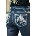 thumbnail image 6 of TMOYZQ Jeans for Women Mid Rise High Stretch Curvy Skinny Jeans Trendy Casual Embroidery Flare Denim Jeans on Clearance, 6 of 9
