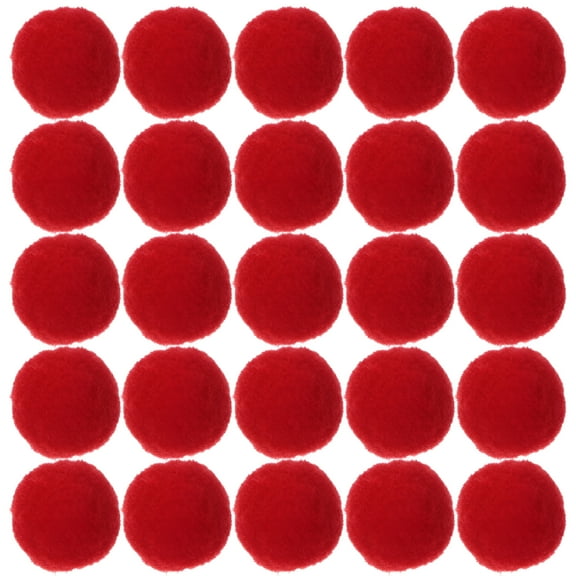TUWAFE Decorative Pompom Balls 150Pcs Red Fluffy for Clothing Embellishment and DIY Accessories