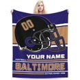 thumbnail image 5 of Custom Baltimore Blanket Personalized Throw Blankets Name Number Gifts for Men Women Boy Football Style Decor, 5 of 6