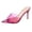 Hot Pink, variant on Clear Band Kitten Heels for Women Pointed Open Toe Colorful Slip on Sandals Casual Summer Beach Vacation Dressy Backless Pumps Orange Size 7.5