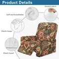 thumbnail image 5 of FKELYI Art Bohemian Flower Print Recliner Slipcover Anti-Dust Reclining Chair Cover with Pocket Non-Slip Sofa Couch Covers 4 Pcs Furniture Protective Covers, 5 of 7