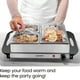 thumbnail image 2 of Servidor de buffet eléctrico Chefman con bandeja para calentar y 3 platos para irritar, 2 of 8