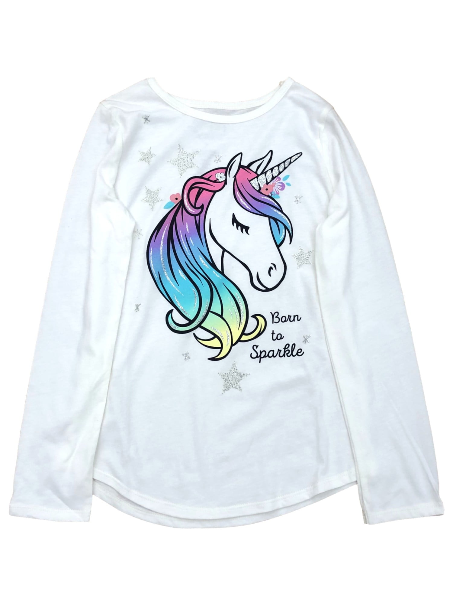 Unicorn Riding A Shark Casual T-Shirt Short Sleeve for Kids