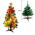 thumbnail image 2 of Mini Artificial Tabletop Christmas Tree,60cm Tabletop Xmas Tree with Hanging Ornaments for Christmas, 2 of 7