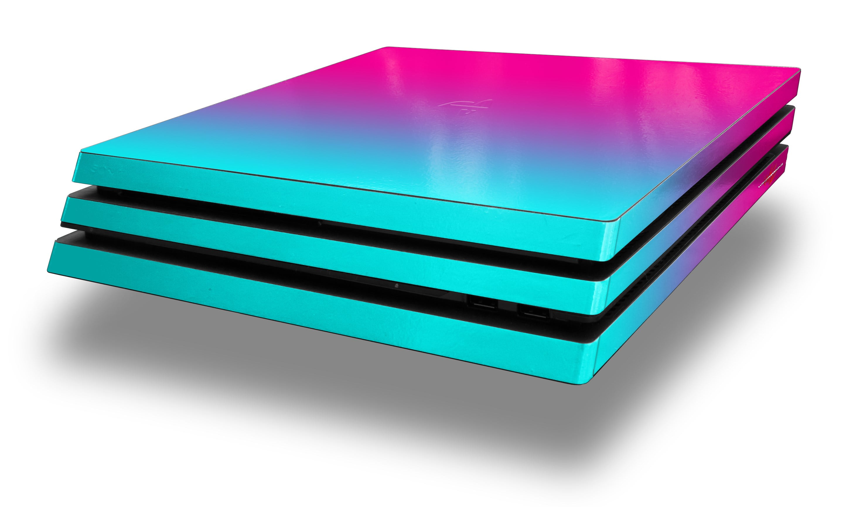 WraptorSkinz PS4 Pro Skin Wrap Smooth Fades Neon Teal Hot Pink Decal