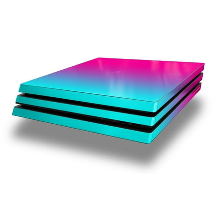 WraptorSkinz PS4 Pro Skin Wrap Smooth Fades Neon Teal Hot Pink - Decal Style Skin fits Sony PlayStation 4 Pro