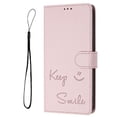 thumbnail image 2 of Wallet Case for iPhone 17 Pro with RFID Block, Magnetic Closure & Card Slots - Keep Smile Design Pink, 2 of 6
