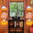 thumbnail image 3 of 2Pcs/Set Halloween Door Hanging Signs Spooky Ghost Pumpkin Design Clear Pattern Hanging Signs Indoor Outdoor Decoration, 3 of 10