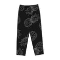 thumbnail image 4 of Kll Womens White Pineapples Print Pajama Pants Soft Pajama Bottoms For Women Cozy Lounge Pants, 4 of 9