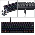 thumbnail image 3 of mecánico compacto para juegos, 61 teclas, interruptores iluminados y verde, LED tipo USB con cable, resistente al agua para  verde negro perfke Teclado para juegos, 3 of 9