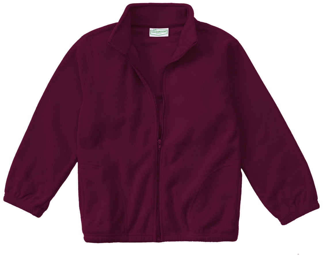 Classroom Uniforms Adult Unisex Polar Fleece Jacket, Burgundy