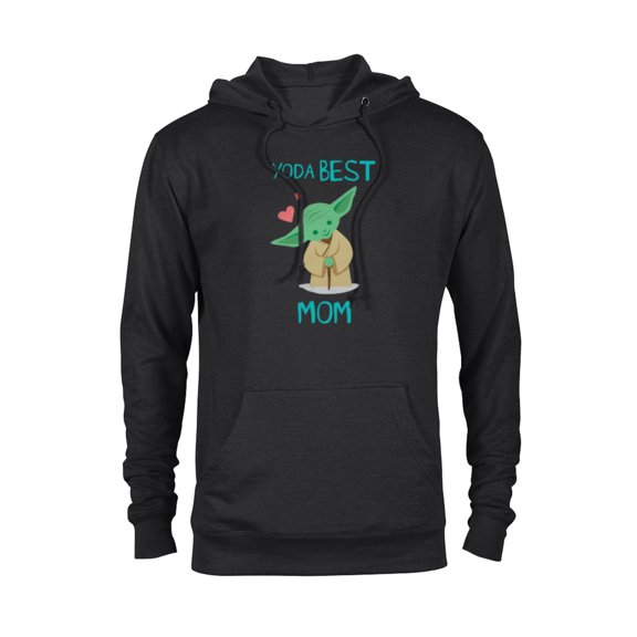 Star Wars Yoda Best Mom Hearts Mother's Day - Pullover Hoodie for Adults - Customized-Black