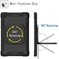 thumbnail image 2 of Galaxy Tab A7 10.4 Case SM-T500/T503/T505/T507 -Epicgadget Heavy Duty Shockproof Rugged Protective Cover With Rotating Kickstand Shoulder Strap for Samsung Galaxy Tab A7 10.4 inch (2020) (Black/Black), 2 of 5