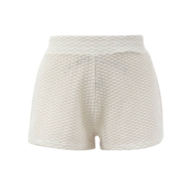 Ropa Playa Ocean Pacific para Mujer Short Pretina Ancha Crochet Beige Talla EG