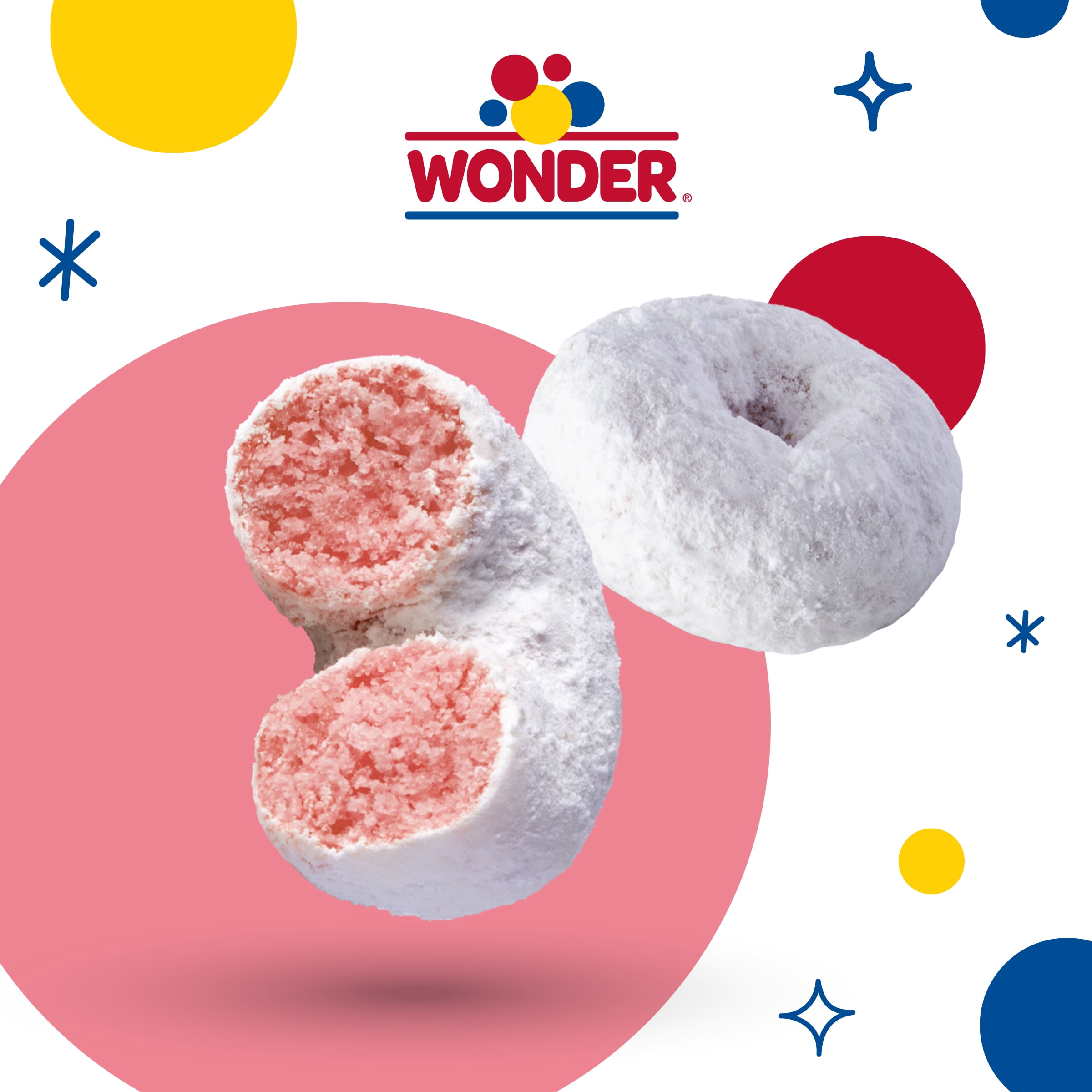 Wonder Strawberry Flavored Mini Donuts, Shareable Strawberry Donuts, 10 oz Bag