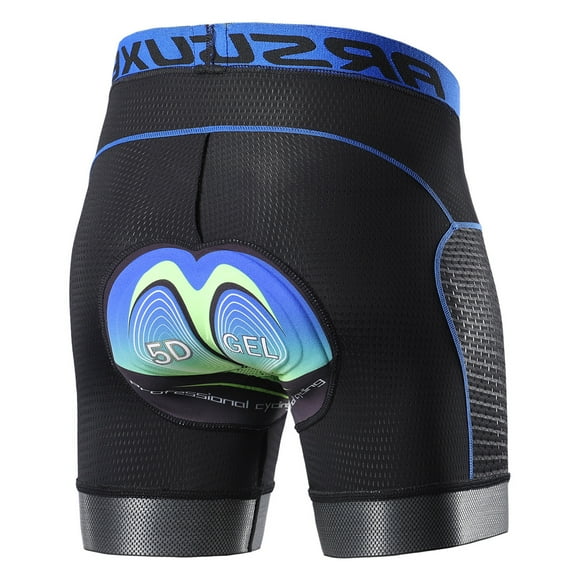 Arsuxeo sous-Vêtements de Cyclisme pour Hommes Shorts Rembourrés en Gel 5D Séchage Rapide MTB Vélo