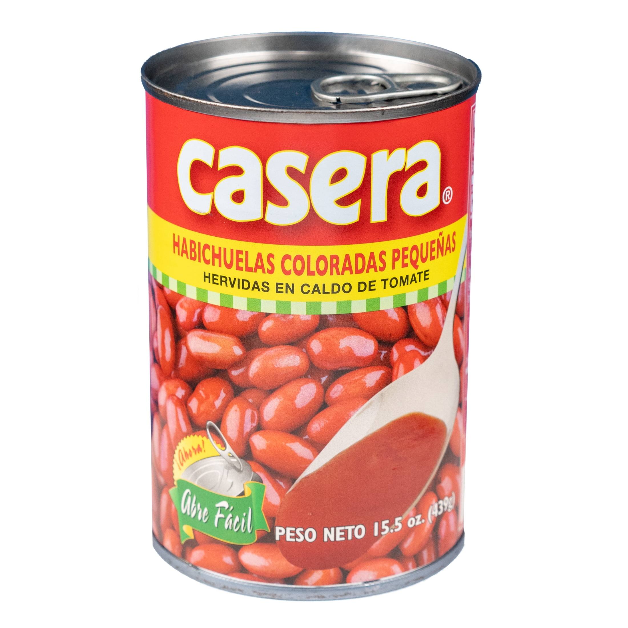 Casera Small Red Beans in Tomato Broth, 15.5oz, Easy Open Can