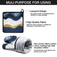 thumbnail image 7 of Blue White Gold Marble Pattern Kitchen Oven Mitt and Pot Holder Sets 2 Pcs for Baking, Cooking and Grilling, Heat Resistant Up To 392 °F, 7 of 7