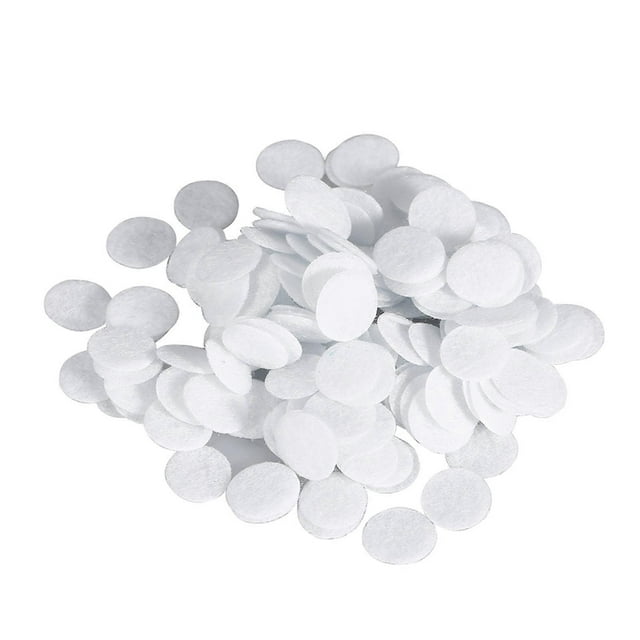 Pack of 100 round cotton filters for beauty device (15 mm)