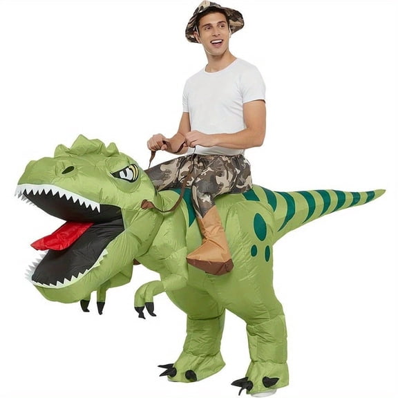 Dinosaur inflatable costumes, Halloween role-playing costumes, suitable for adult funny inflatable party decoration costumes - cute and funny costumes for parties, Halloween, and events