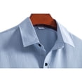 thumbnail image 5 of Men's Shirts Short Sleeve Casual Shirts Button Down Shirt Beach Summer Wedding Shirt Light Blue M, 5 of 8
