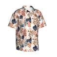 thumbnail image 2 of Daiia Watercolor Plants Hawaiian Shirt for Men Gentle Cotton Regular Short Sleeve Casual-XX-Large, 2 of 9