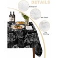 thumbnail image 5 of Vintage Floral Rectangle Tablecloth, Black Dandelion Plants Country Botanical Waterproof & StainResistant Tablecloth, Washable Oil-proof Table Cover for Dining/Party/Wedding/Camping/Buffet 52x70 In, 5 of 9