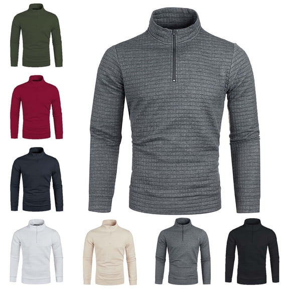 Zysthvn Lightweight Jacket Men Full Zip Casual Outdoor Fall Mens Coats Long Sleeve Solid Stand Collar