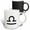 Multicolor, variant on 3drose, Libra, 11oz Two-tone Black Mug