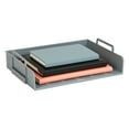 thumbnail image 5 of Mind Reader Stackable Paper Tray, Desktop Organizer, File Storage, Office, Plastic, 13.75"L x 10"W x 10.75"H, 4 Pcs., Gray, 5 of 7