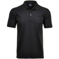 thumbnail image 2 of RAGMAN Polo Hombre - Top, Polo de Punto Suave, Mezcla de Algodón, Bolsillo en el Pecho, Tapeta de Botones, Corto, Color sólido Negro S (Small), 2 of 4