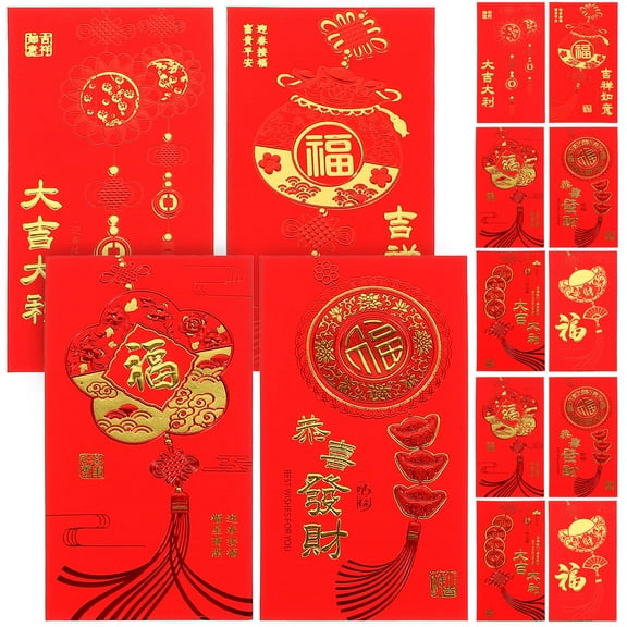 Soimiss 24Pcs Red Envelope with Bunny Pattern Traditional Chinese New Year Money Bag